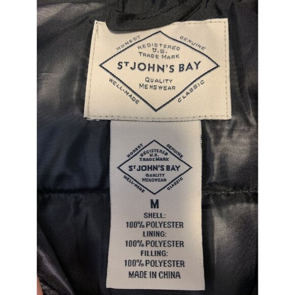 St Johns Bay M Black Puffer Outdoor Vest Minimalist - Picture 4 of 7